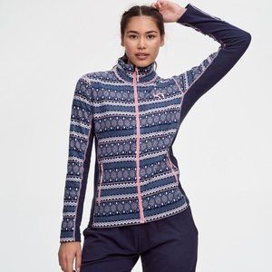 Kari Traa The Olga Fleece Full Zip Sweater Blue Red size XS